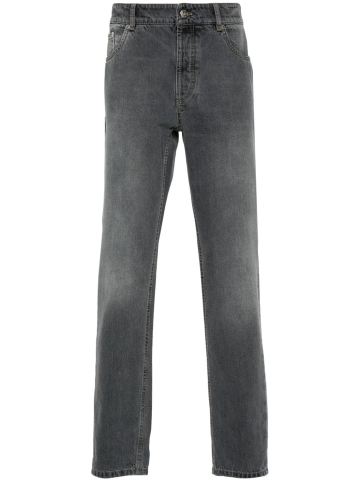 Jeans nero vita media