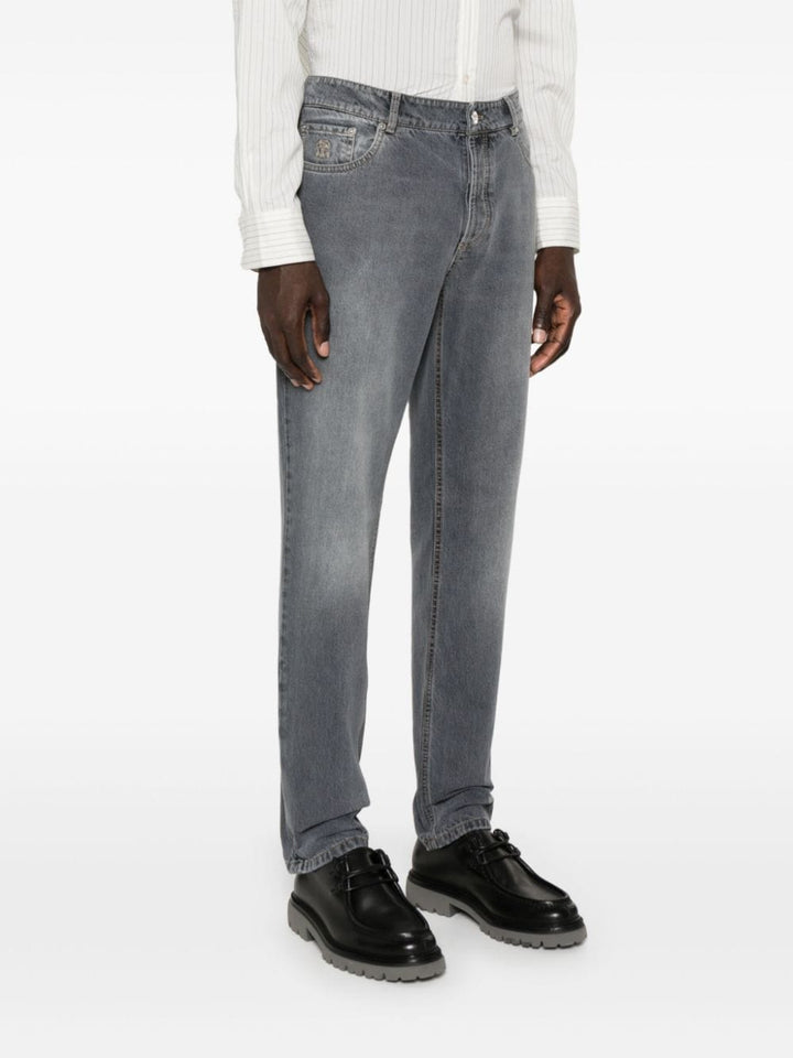 Jeans nero vita media