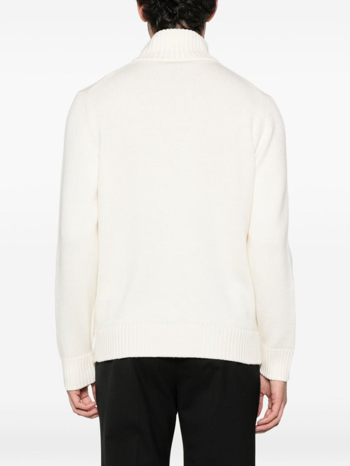 Cardigan panna con bottoni 