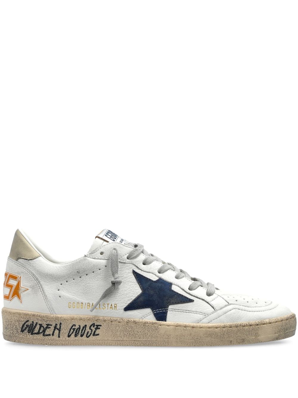 Sneakers Ballstar bianche con applicazione stella e rinforzo a contrasto 