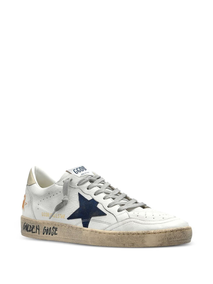 Sneakers Ballstar bianche con applicazione stella e rinforzo a contrasto 