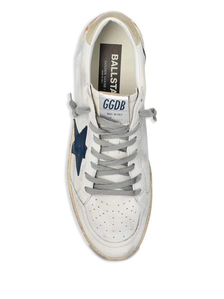 Sneakers Ballstar bianche con applicazione stella e rinforzo a contrasto 