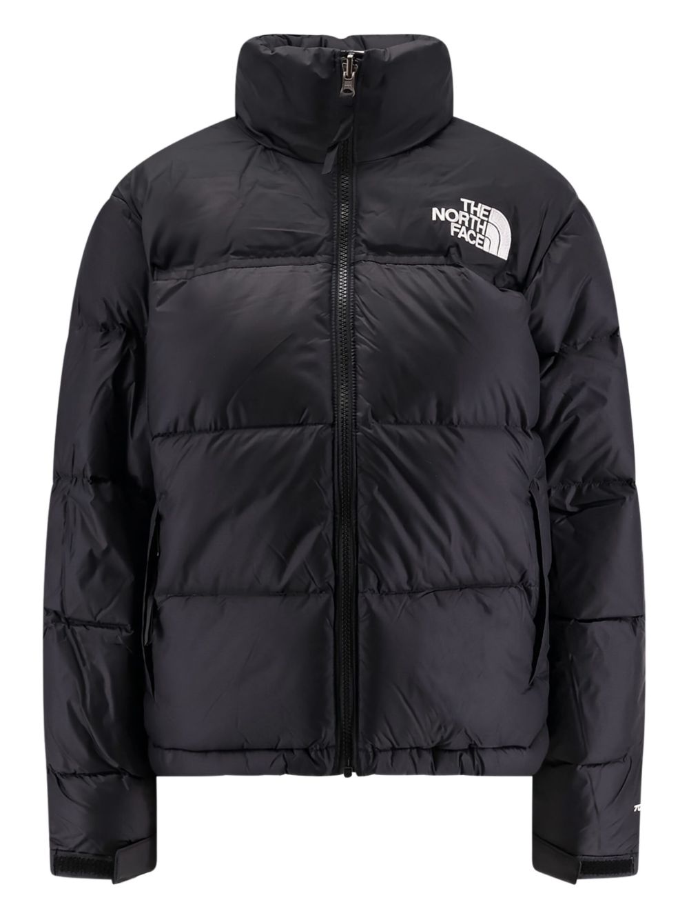 Piumino con logo nero 