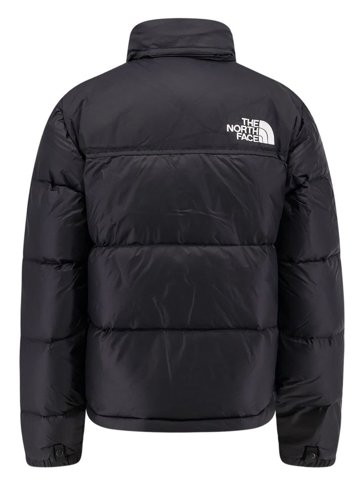 Piumino con logo nero 