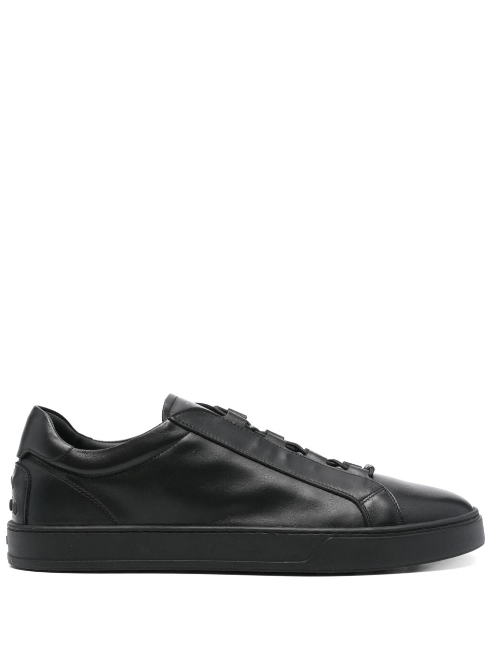 Sneakers nere in pelle con fascia elasticizzata 