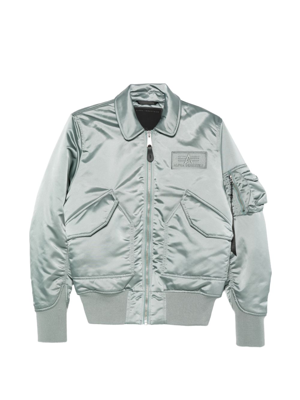 Bomber verde con logo 