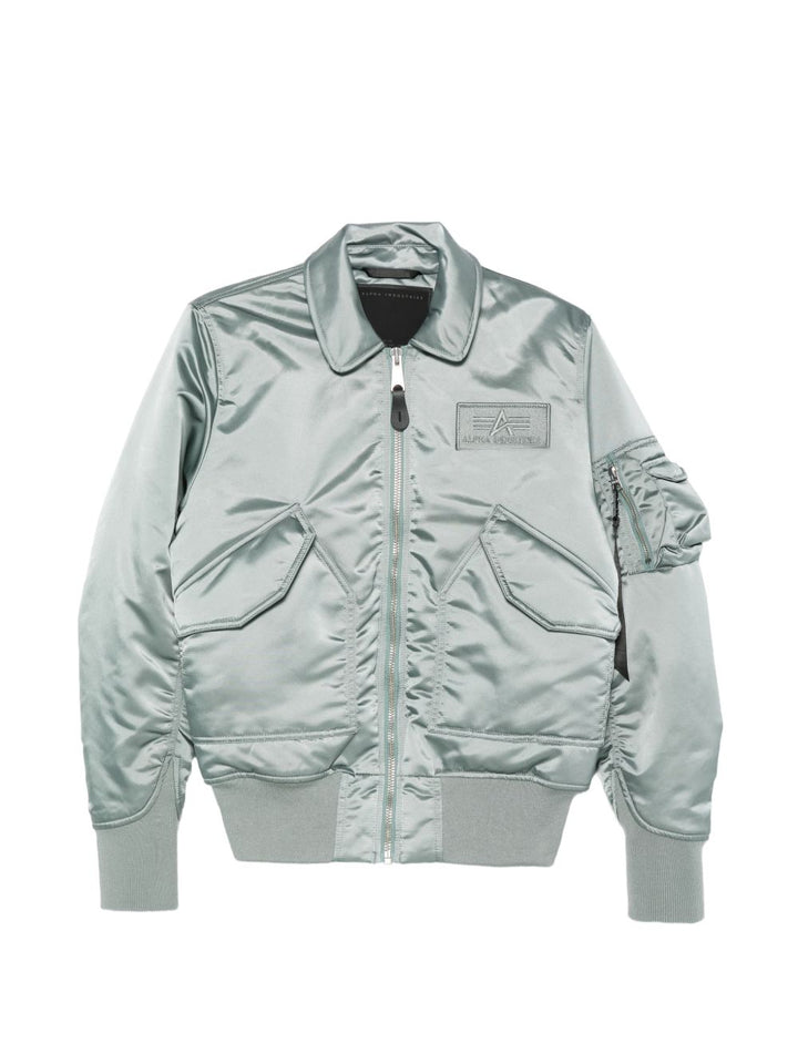Bomber verde con logo 