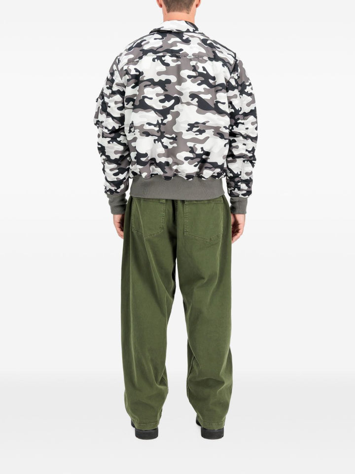 Bomber bianco vaniglia e grigio Alpha Industries 