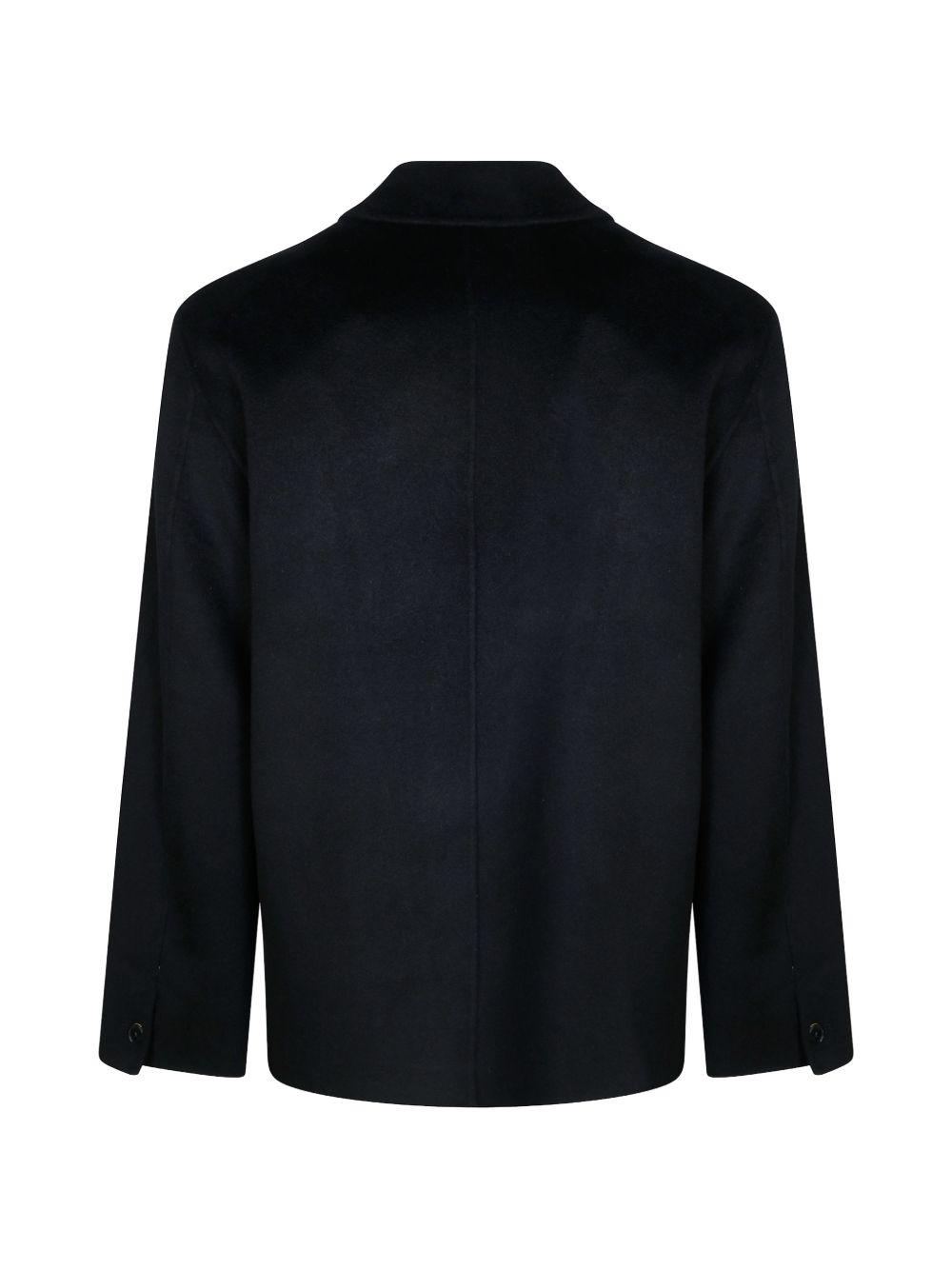 Giacca nera con tasche applicate in lana e cashmere 