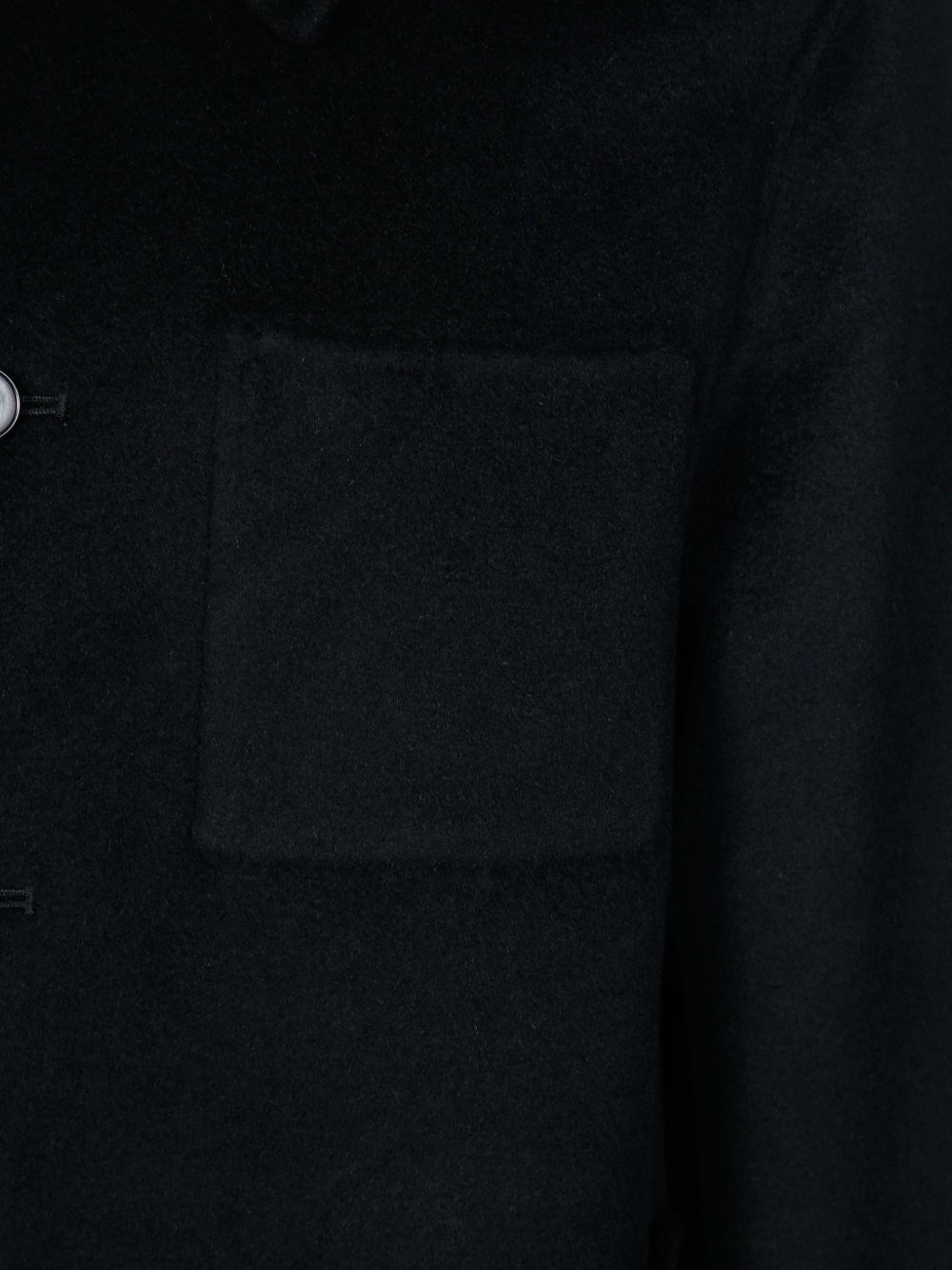 Giacca nera con tasche applicate in lana e cashmere 