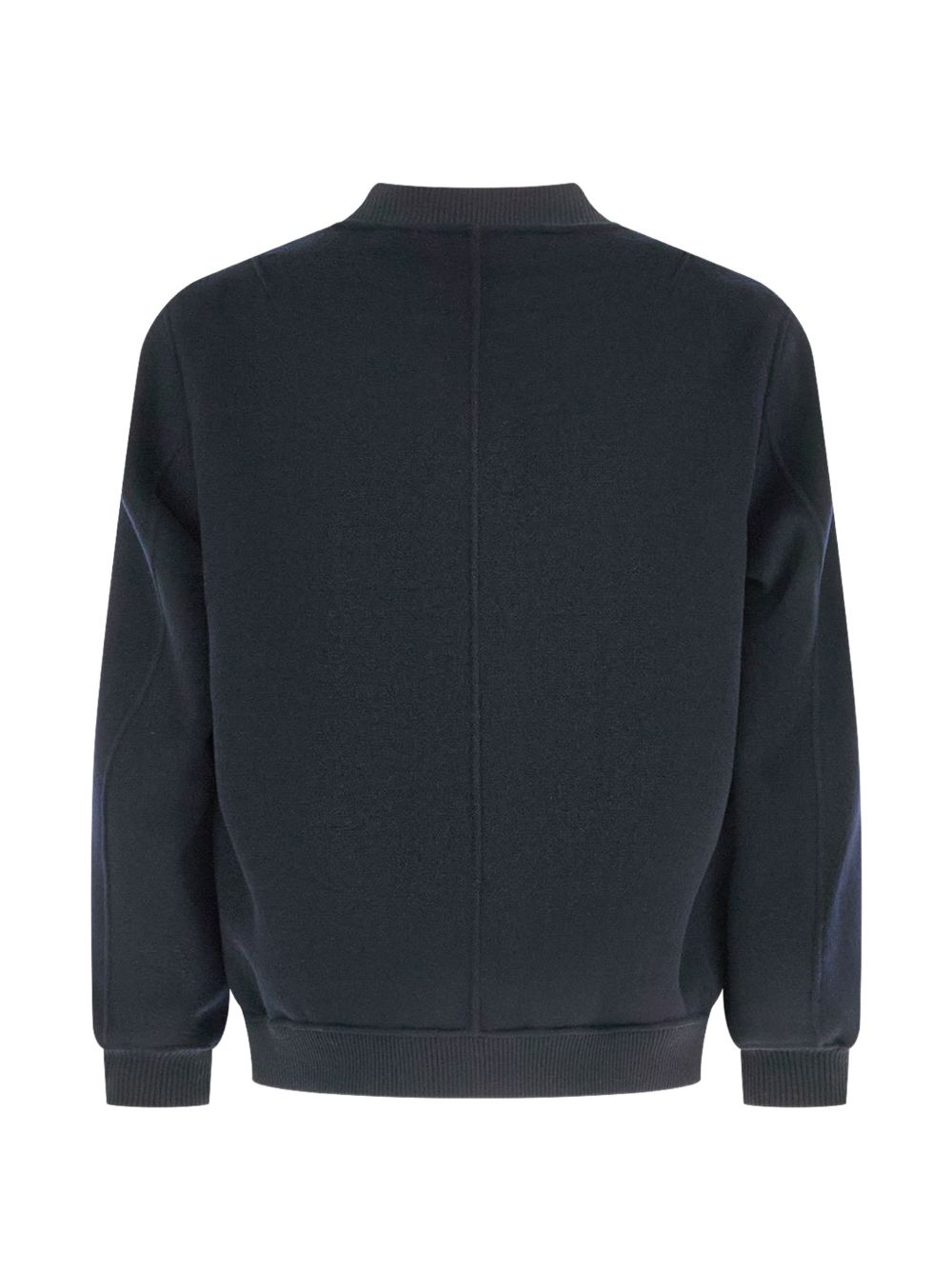 Giacca con tasche applicate in lana e cashmere blu navy 