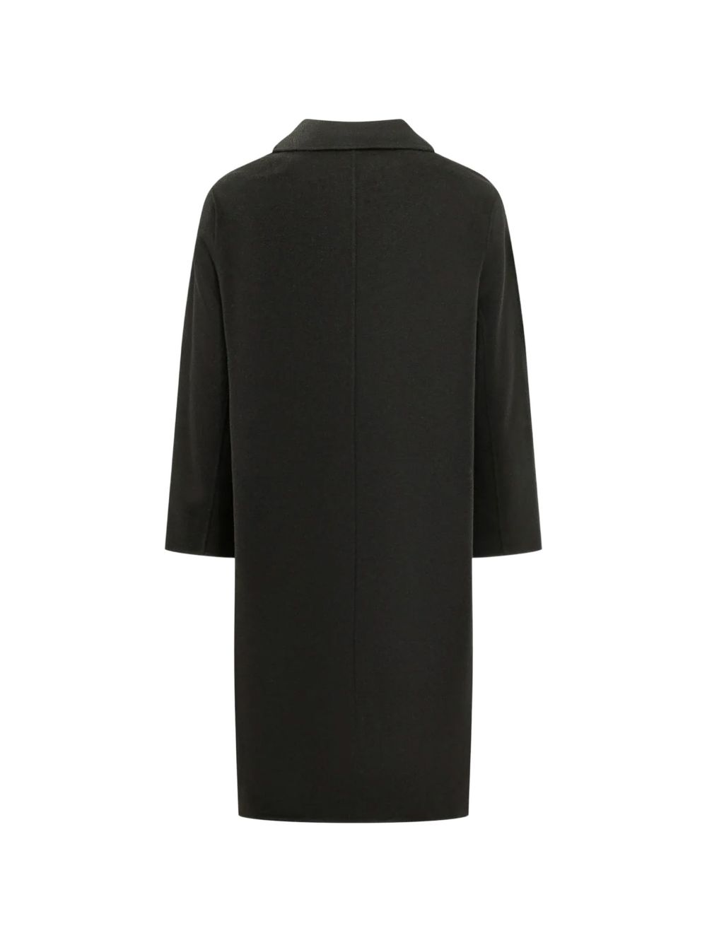 Cappotto doppiopetto in lana e cashmere nero 
