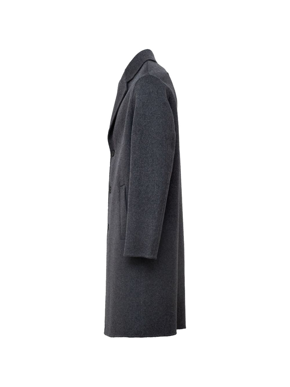 Cappotto monopetto oversize cenere 