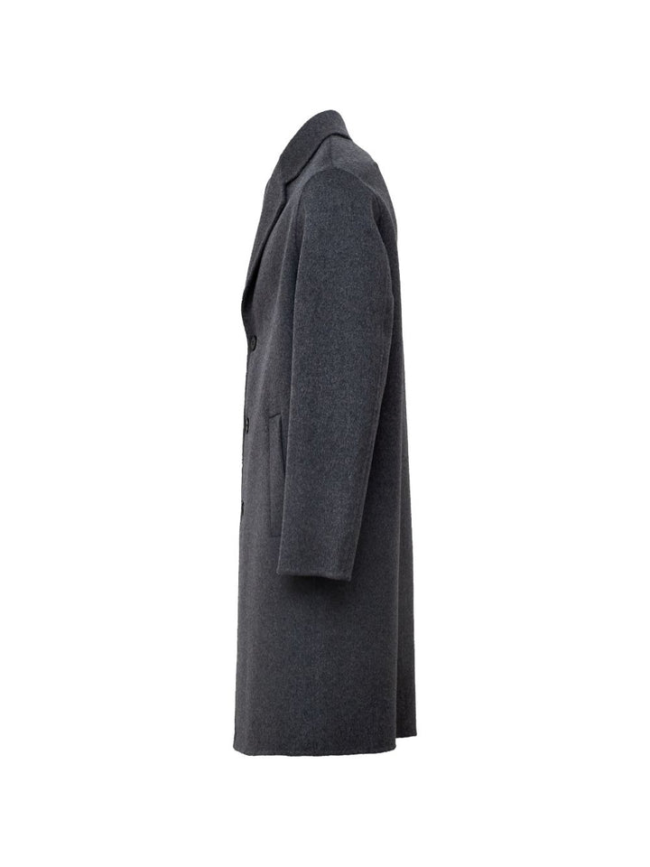 Cappotto monopetto oversize cenere 