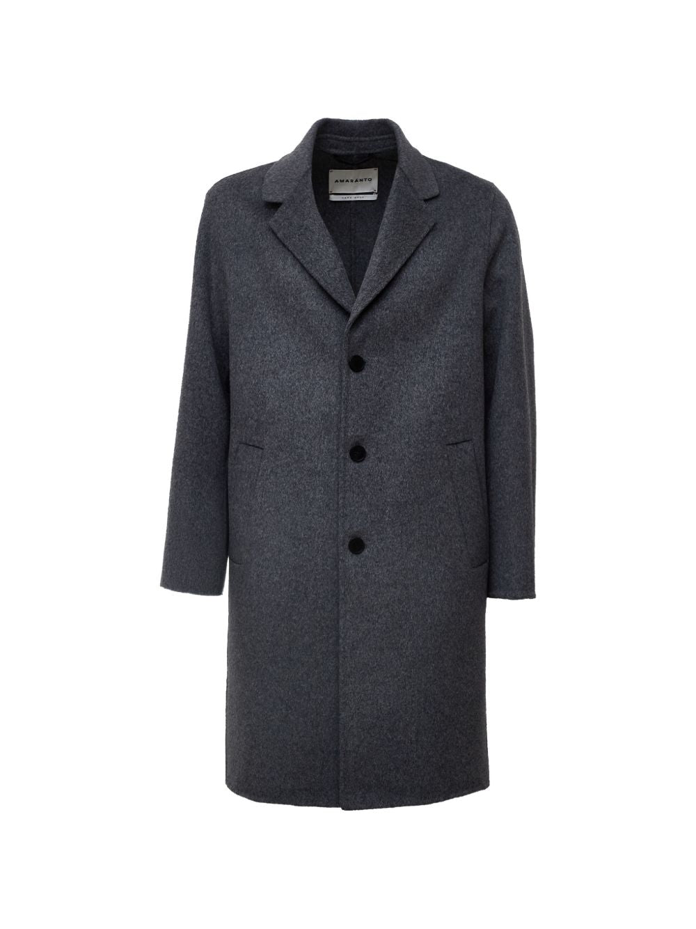 Cappotto monopetto oversize cenere 