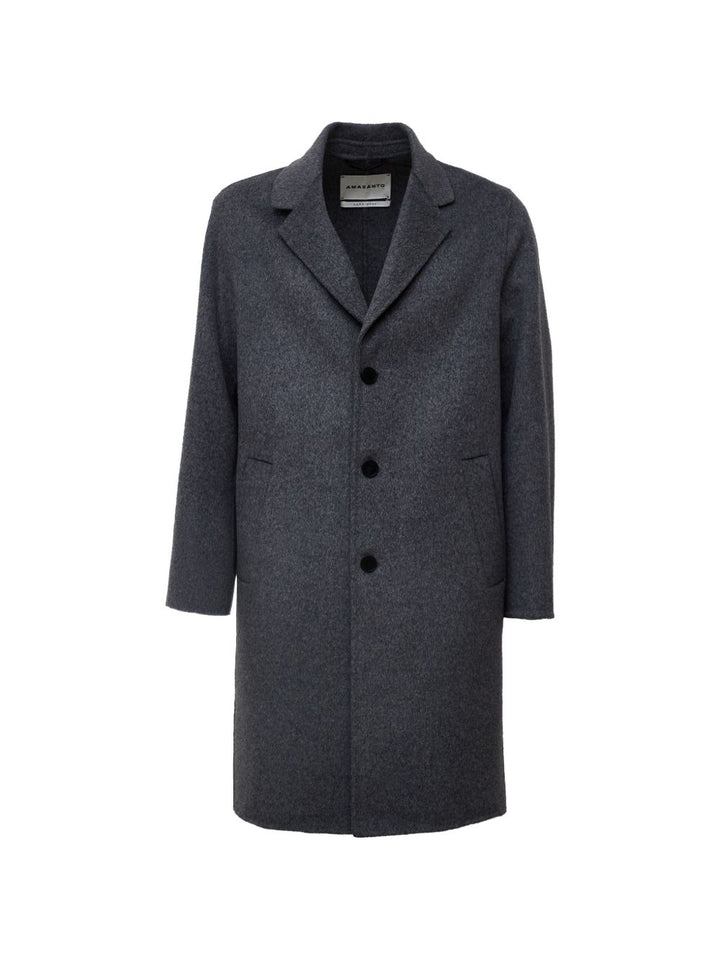 Cappotto monopetto oversize cenere 