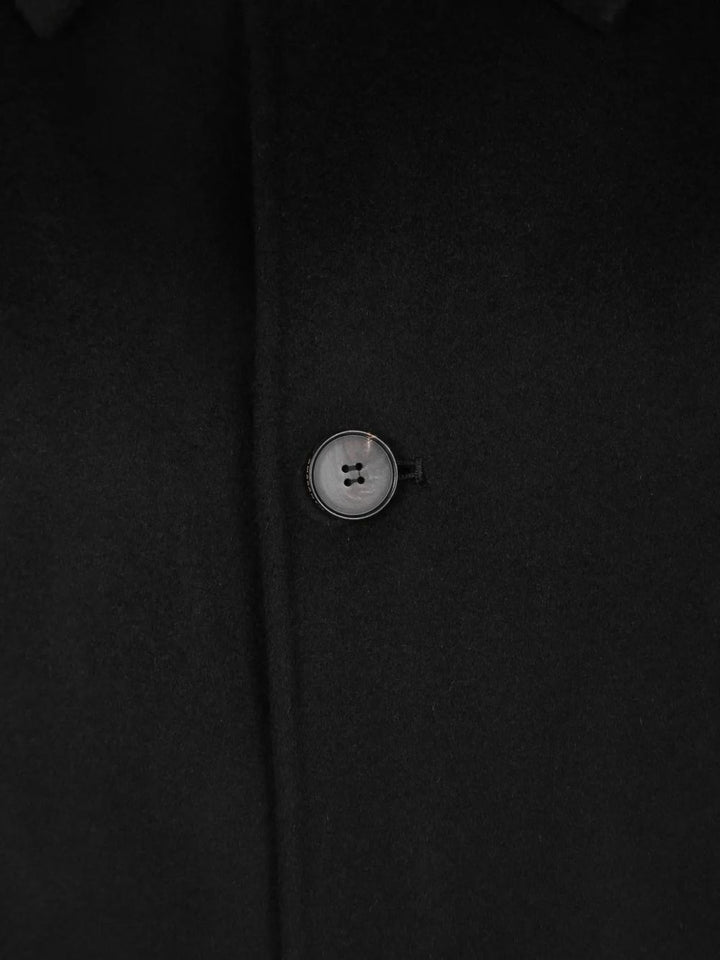 Cappotto monopetto in lana nero 