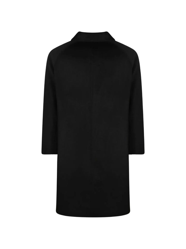 Cappotto monopetto in lana nero 