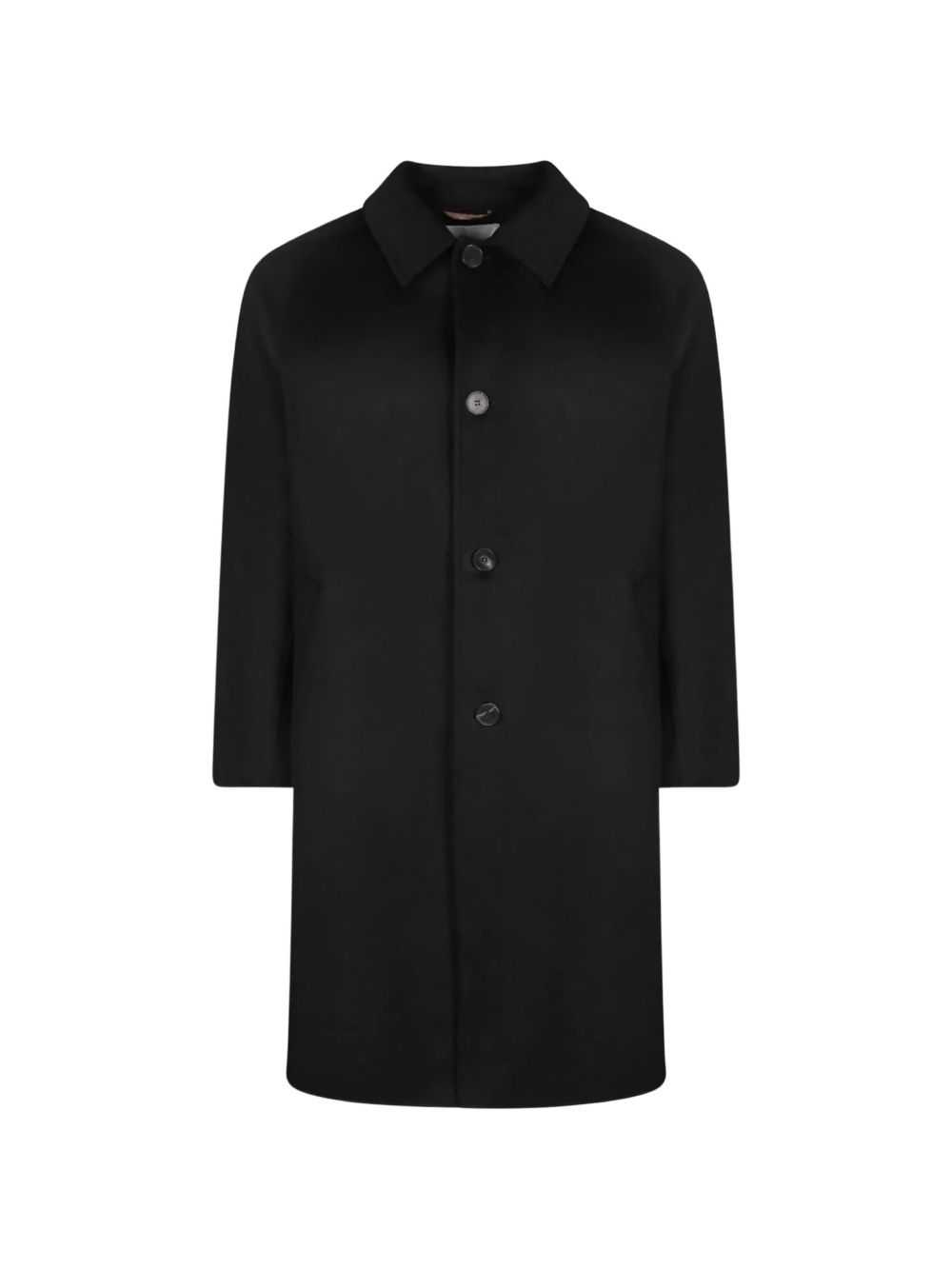Cappotto monopetto in lana nero 