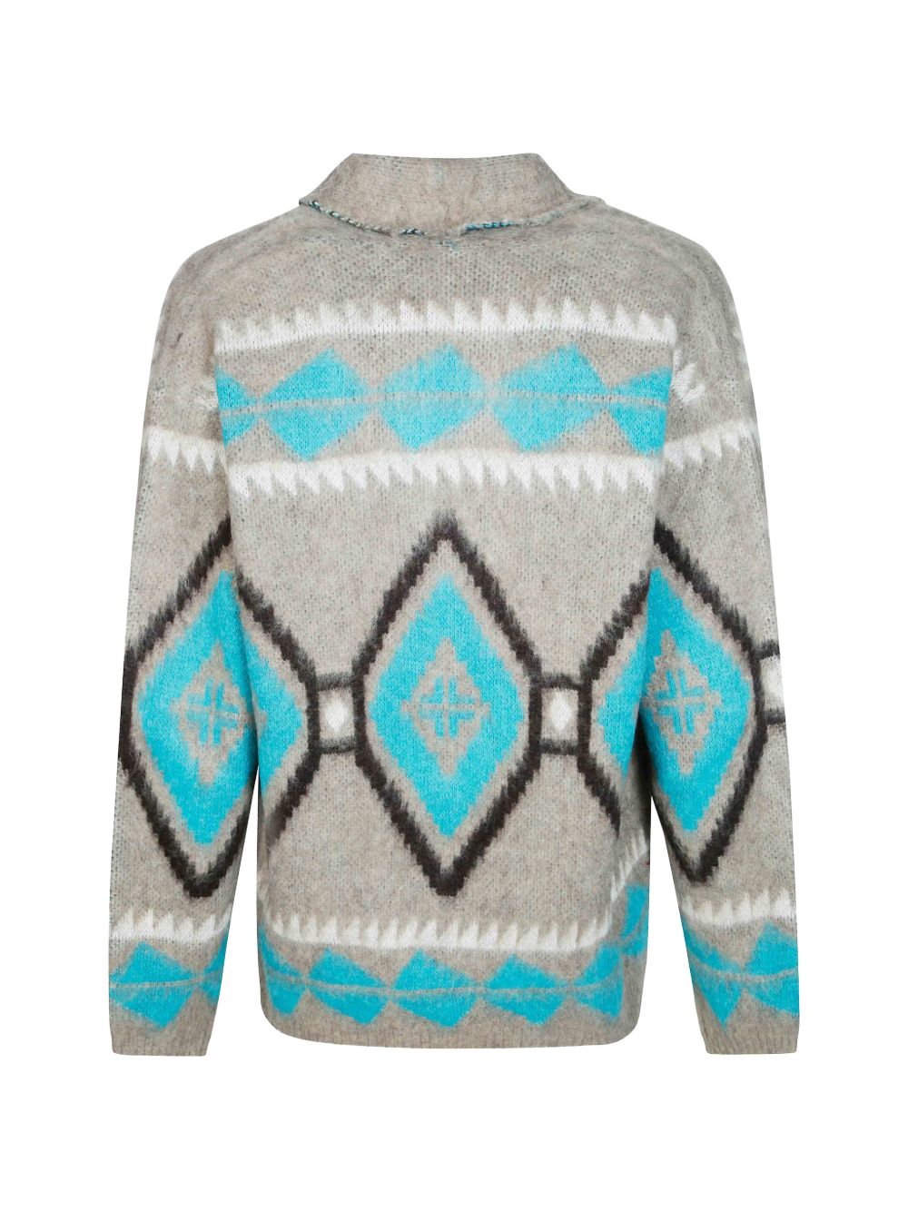 Cardigan con motivo geometrico salvia 