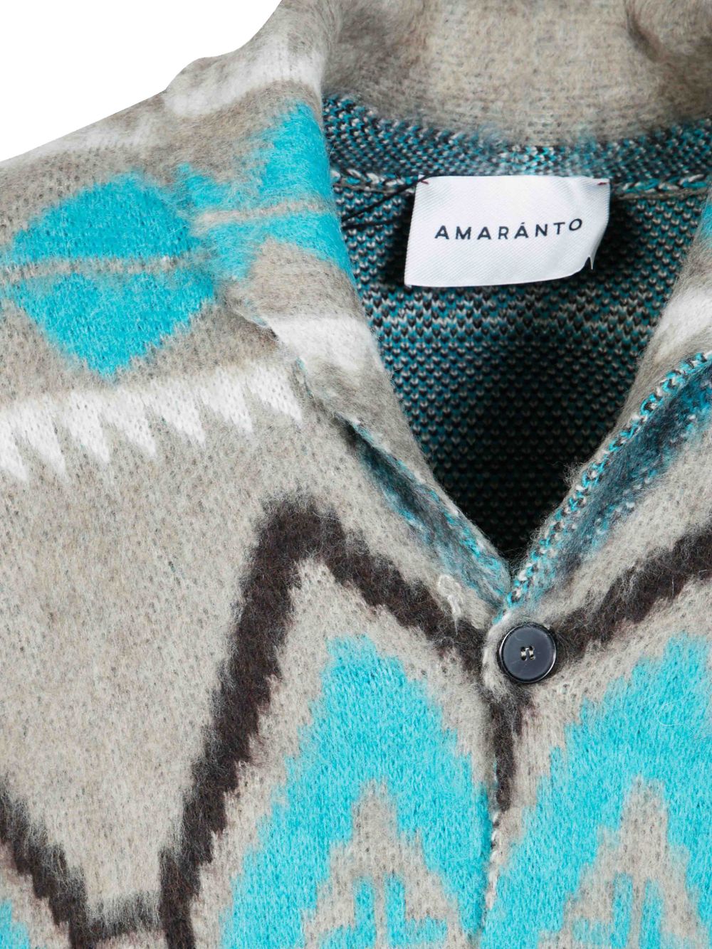 Cardigan con motivo geometrico salvia 