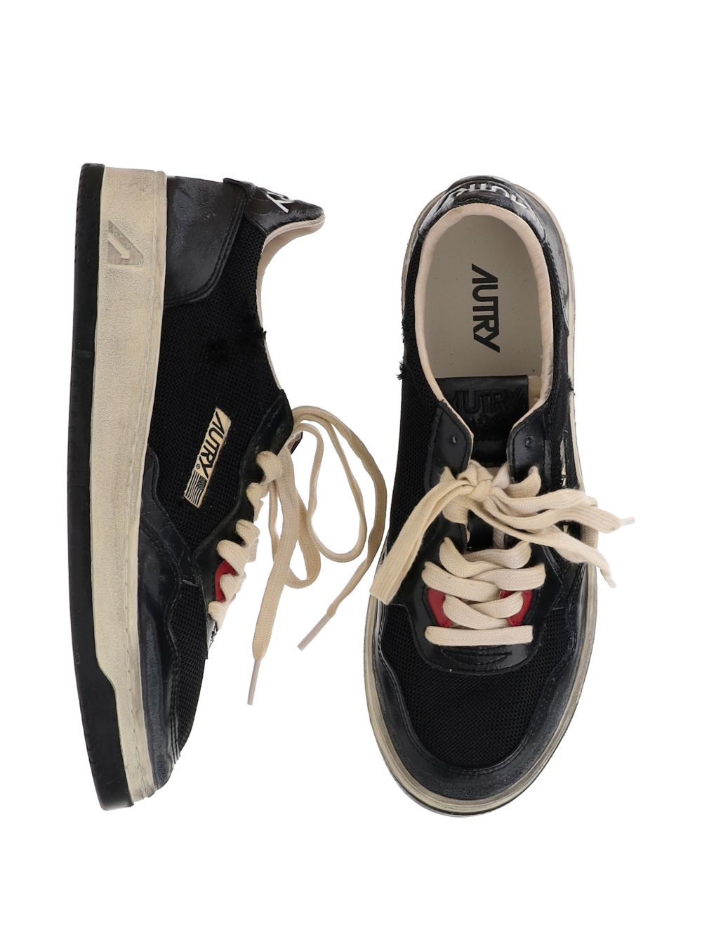 Sneakers nere con inserti 