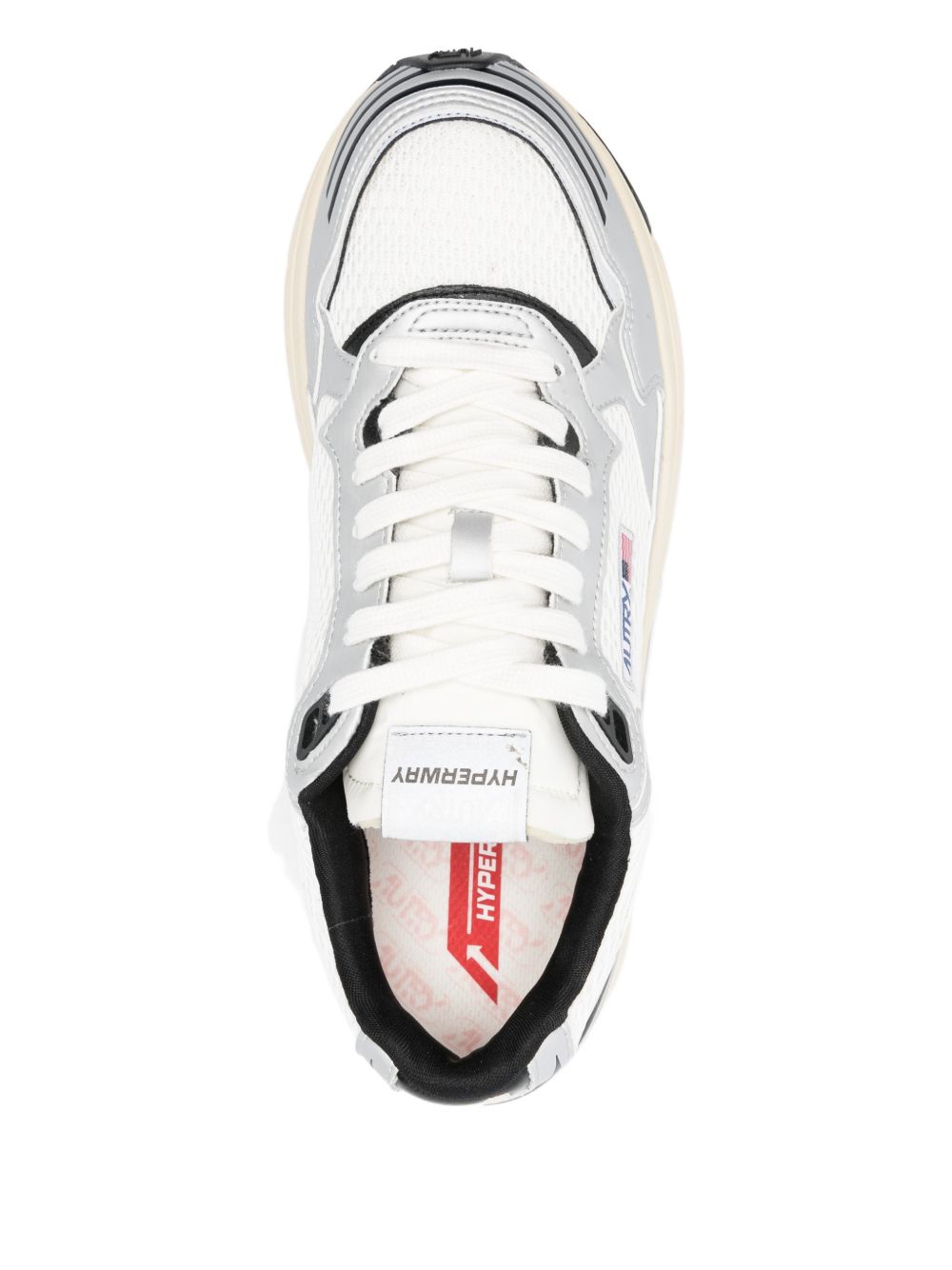 Sneakers Hiperway con logo silver/white/black 
