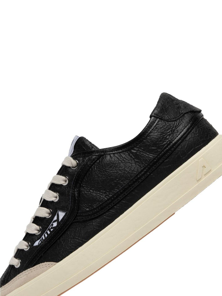 Sneakers Windscape nere in pelle con inserti in suede 