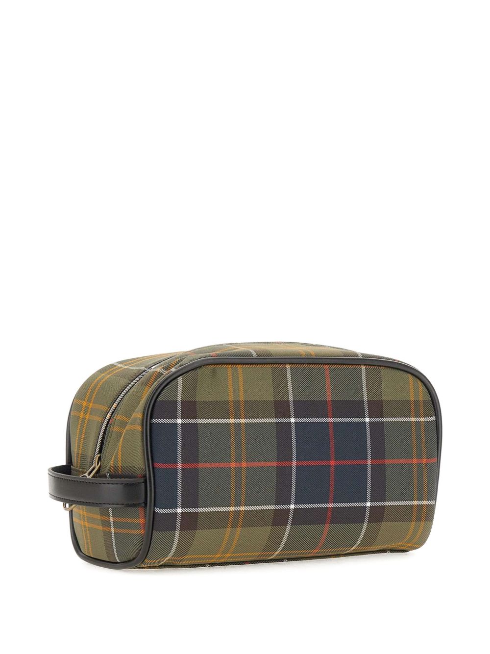 Pochette verde oliva Barbour con zip 