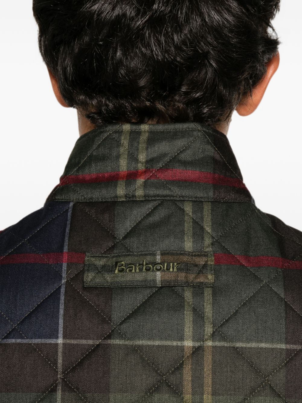 Gilet tartan Barbour tartan trapuntato 