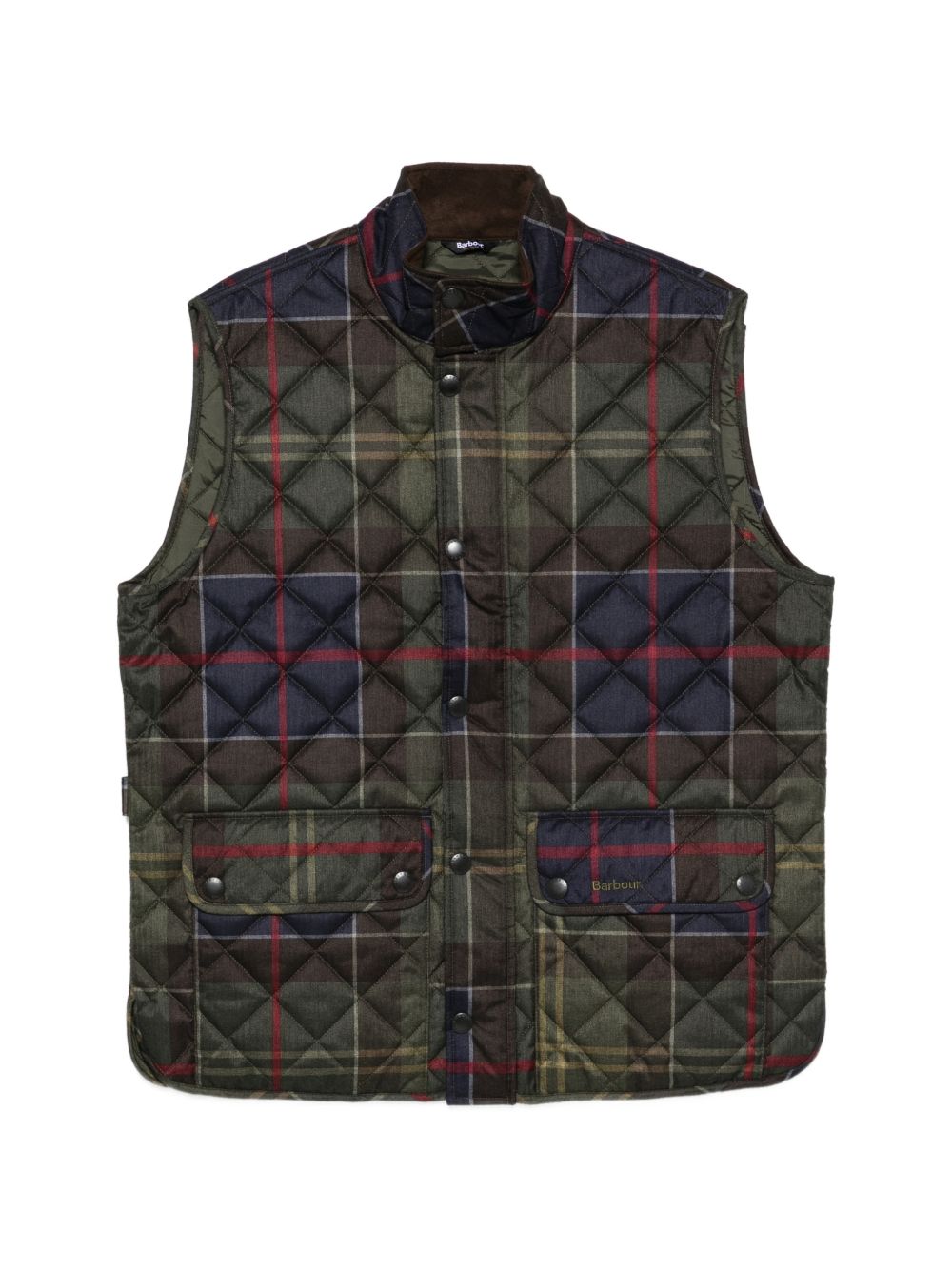 Gilet tartan Barbour tartan trapuntato 