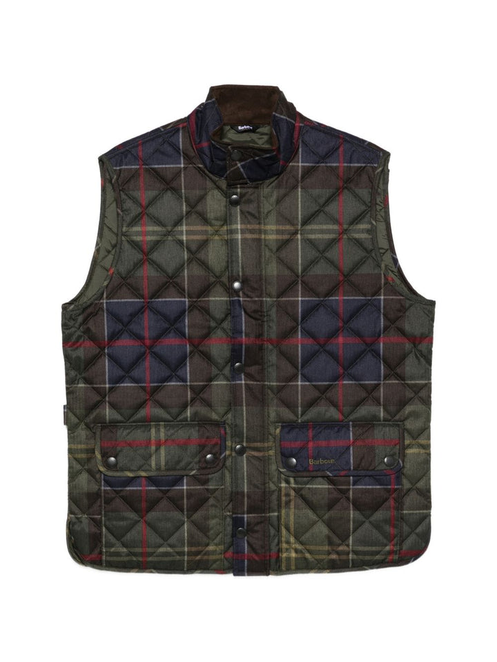 Gilet tartan Barbour tartan trapuntato 
