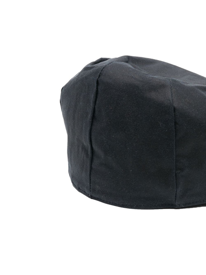 Coppola blu navy Barbour Cheviot cerata con logo 