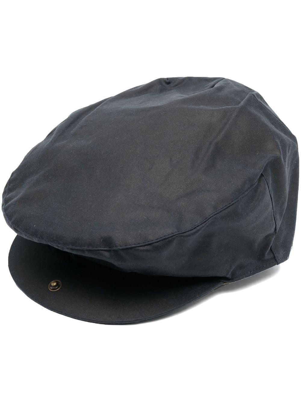 Coppola blu navy Barbour Cheviot cerata con logo 