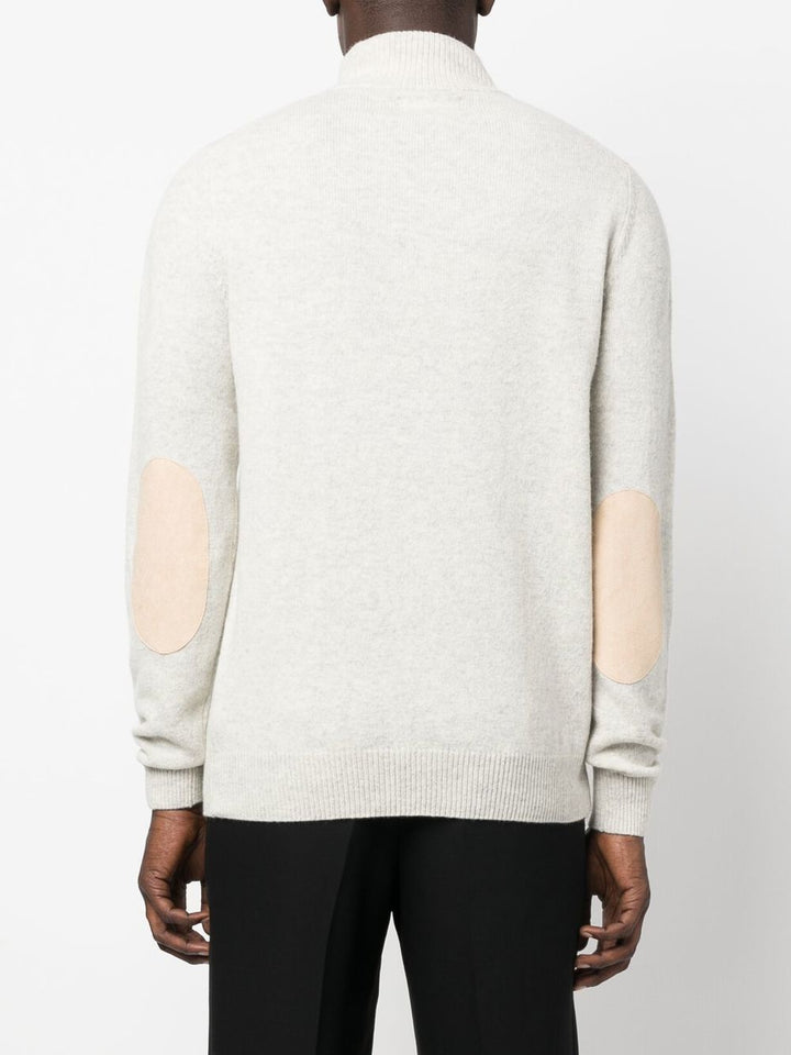 Maglione perla con Bottoni 