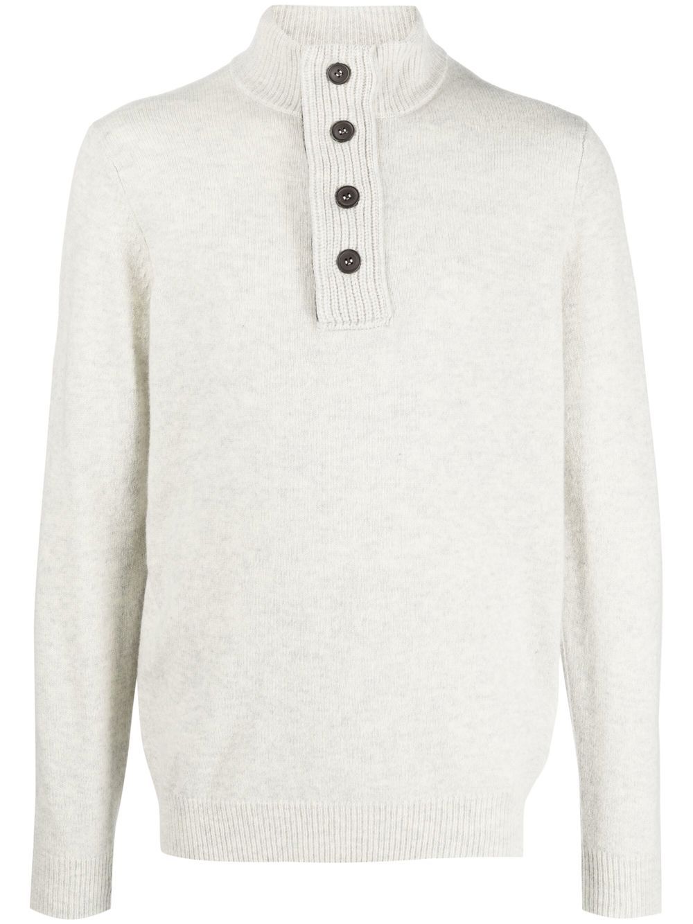 Maglione perla con Bottoni 