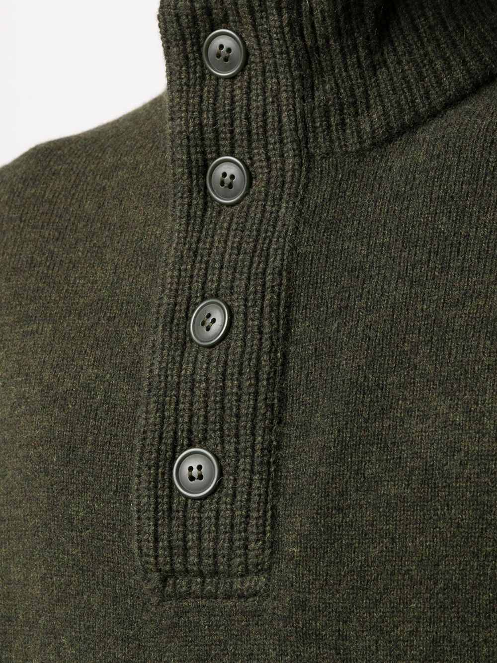Maglione verde con bottoni 