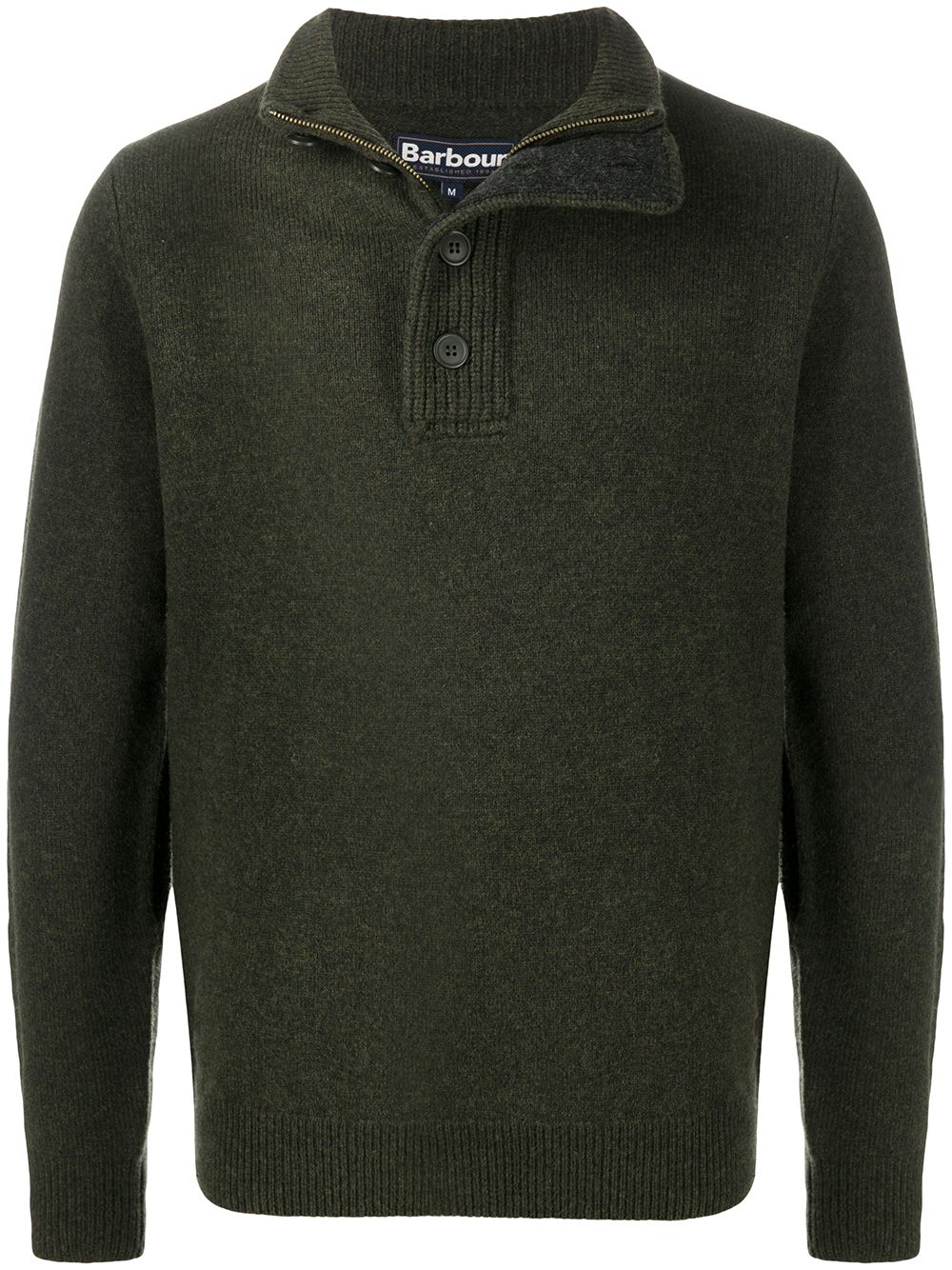 Maglione verde con bottoni 