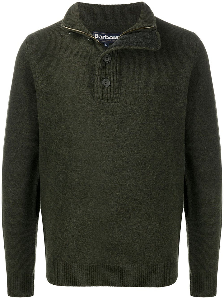 Maglione verde con bottoni 