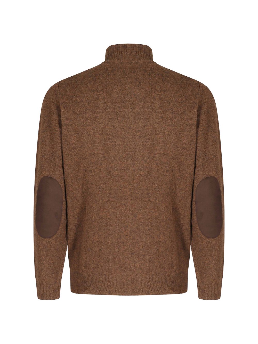 Cardigan Essential Tabacco con Applicazioni sui Gomiti 