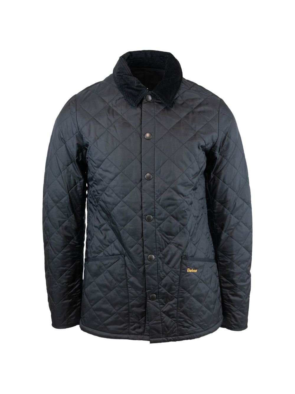 Piumino blu navy con logo frontale 