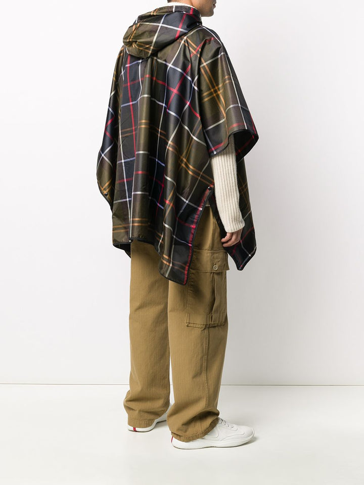Poncho tartan Barbour con cappuccio 