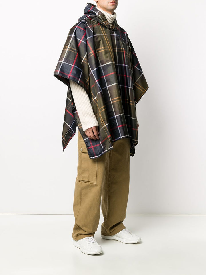 Poncho tartan Barbour con cappuccio 