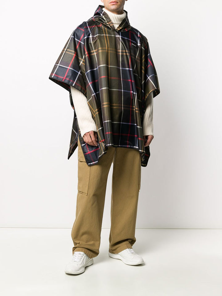 Poncho tartan Barbour con cappuccio 