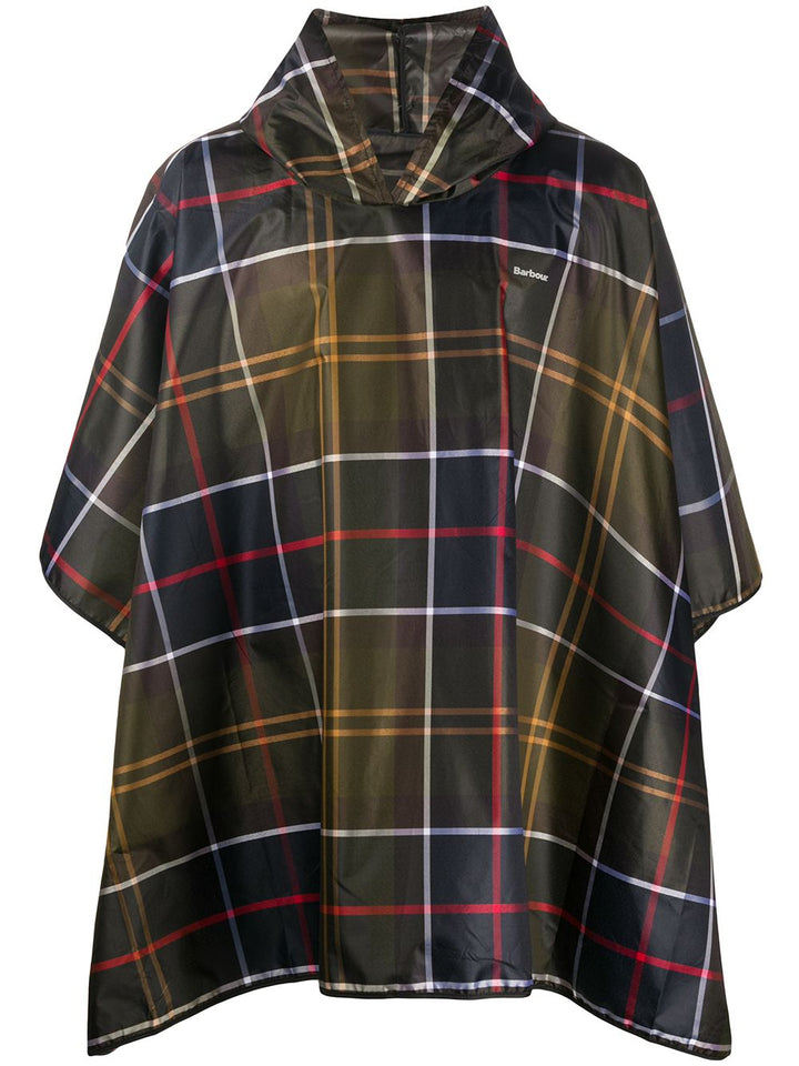 Poncho tartan Barbour con cappuccio 