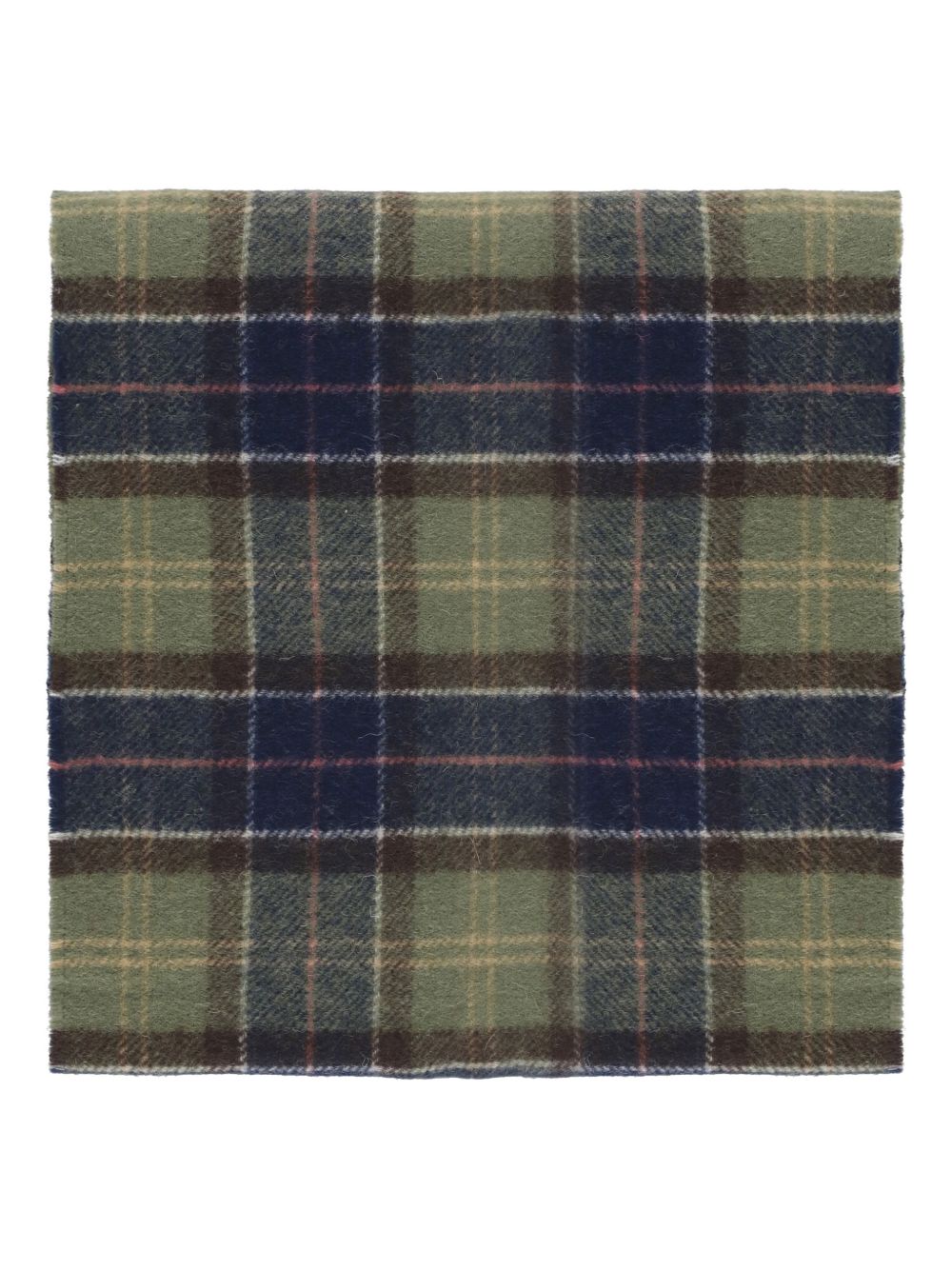 Sciarpa verde tartan Barbour a quadri con frange 
