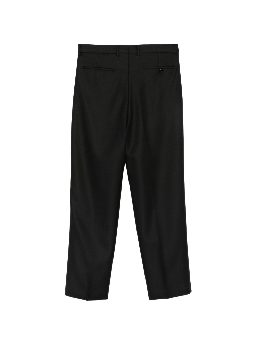 Pantaloni neri affusolati con pieghe 