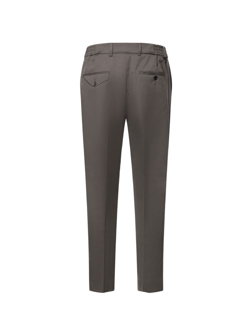 Pantaloni fango con vita elasticizzata e piega stirata 