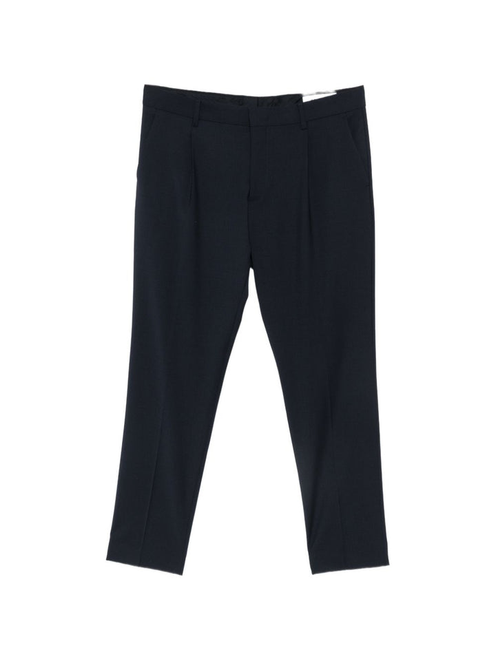 Pantaloni blu Ricky con pieghe 