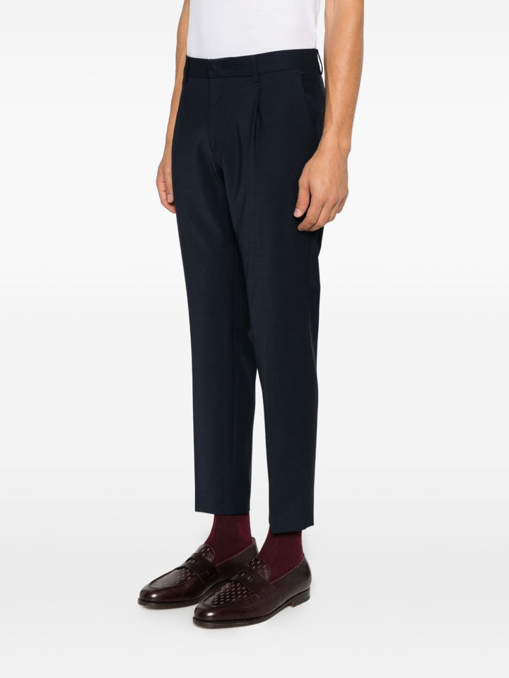 Pantaloni blu Ricky con pieghe 